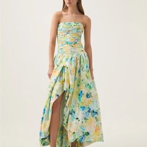 Aje Violette Bubble Hem Maxi Dress